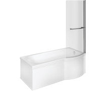 Decima P Shape SUPERCAST 1700x850x560mm 0TH Shower Bath Pack