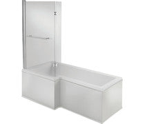 Magnus L Shape SUPERCAST 1700x850x560mm 0TH Shower Bath Pack