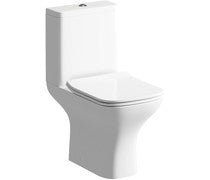 Ajax Short Projection Close Coupled Open Back WC & Soft Close Seat