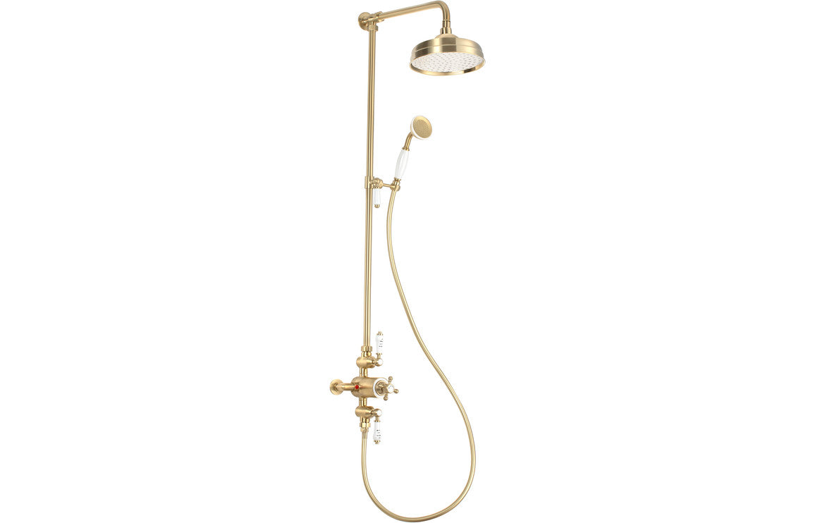 Ardon Thermostatic Shower Kit - Brushed Brass