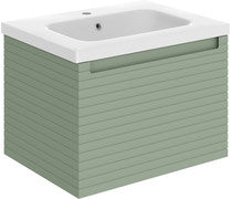 Atticus 615mm Wall Hung 1 Drawer Basin Unit & Basin