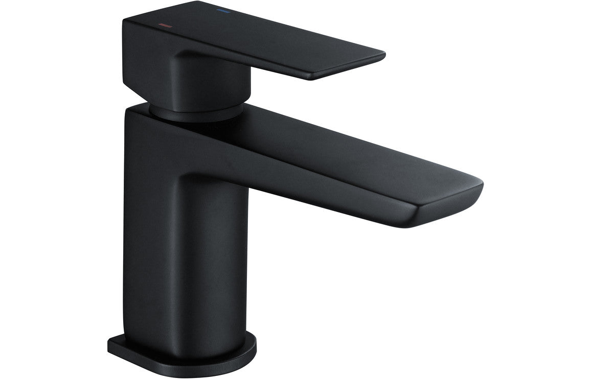 Bugle Cloakroom Basin Mixer & Waste - Matt Black