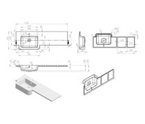 Castor 1242mm Basin & WC Unit Pack (Left Hand) Right Hand Shown