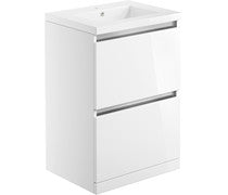 Cora 615mm 2 Drawer Floor Standing Basin Unit Inc. Basin