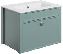 Cynthia 605mm Wall Hung Basin Unit & Basin