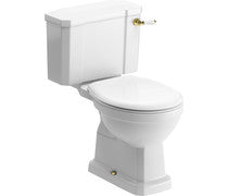 Lenore Close Coupled WC w/Brushed Brass Finish & Soft Close Seat