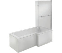 Magnus L Shape SUPERCAST 1700x850x560mm 0TH Shower Bath Pack