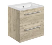 Nico 510mm Wall Hung 2 Drawer Basin Unit & Basin