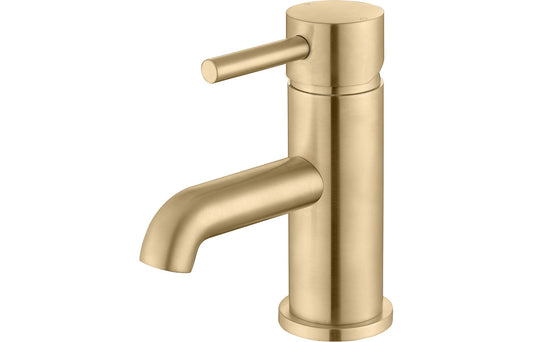 Rescorla Basin Mixer & Waste - Brushed Brass