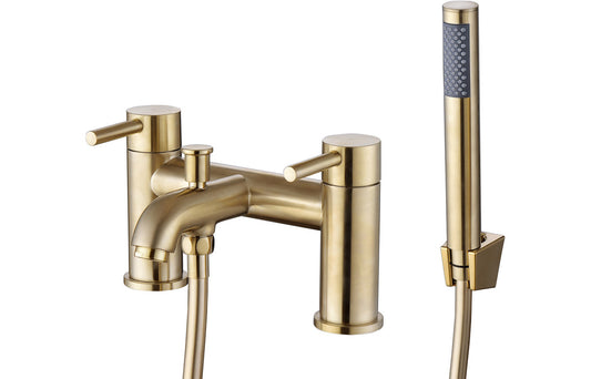 Rescorla Bath/Shower Mixer & Bracket - Brushed Brass