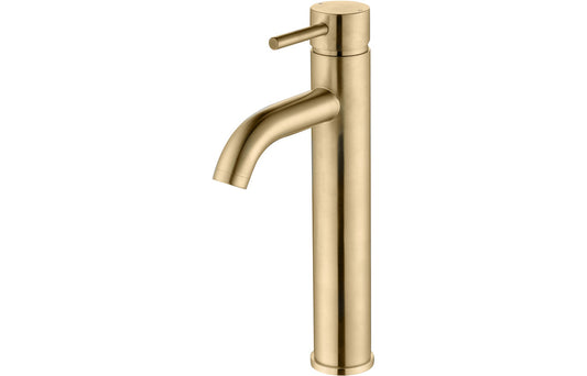 Rescorla Tall Basin Mixer - Brushed Brass