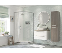 Troy 1 Door Quadrant - Chrome